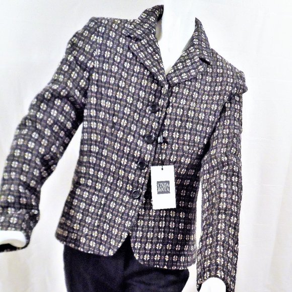 CINZIA ROCCA BLAZER LINING  IN WOOL NWT - Picture 2 of 3